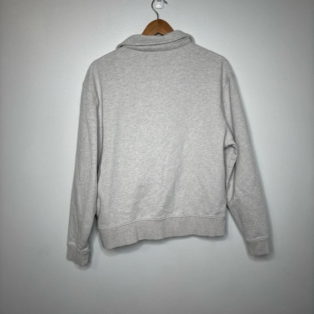 PLAC Half Zip Pullover Sweatshirt Men’s Small Gray Cotton Embroidered Logo